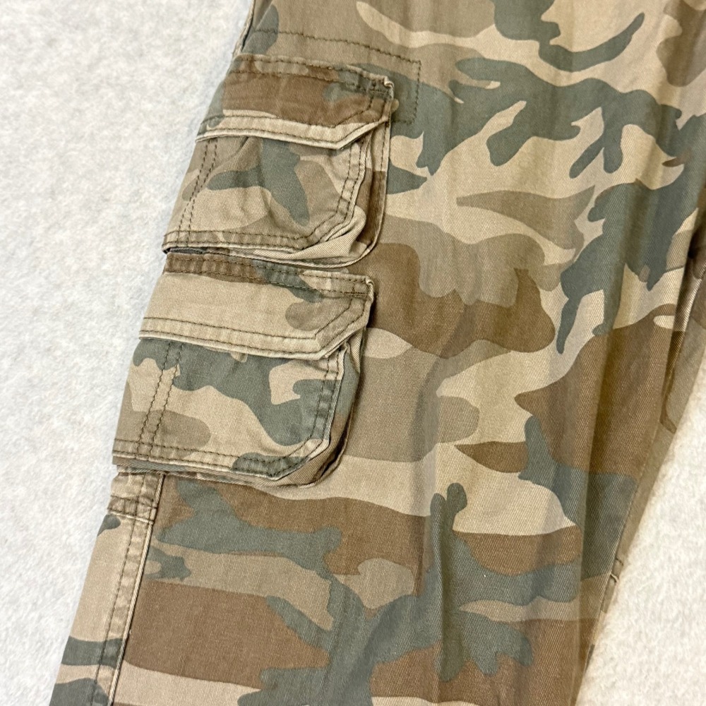 Wrangler Mens Regular Taper Camo Cargo Pants Grn/Brown Woodland Camouflage 38x31 - Picture 5 of 15